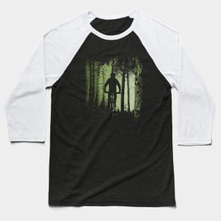 Twilight Forest Trail Cyclist Natural MTB Biker Baseball T-Shirt